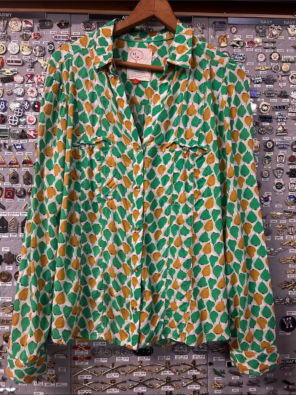 Anthropologie 11 of 52 Conversations Pear Fruit Button-Down Shirt